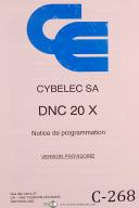 Cybelec-Cybelec SA DNC 20X, Notice de Programmation, French Programming Manual Year 1992-DNC 20X-01